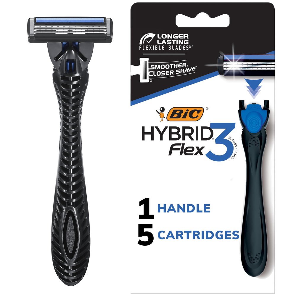 BIC Flex 3 Hybrid Men's Razors with 4 Refills