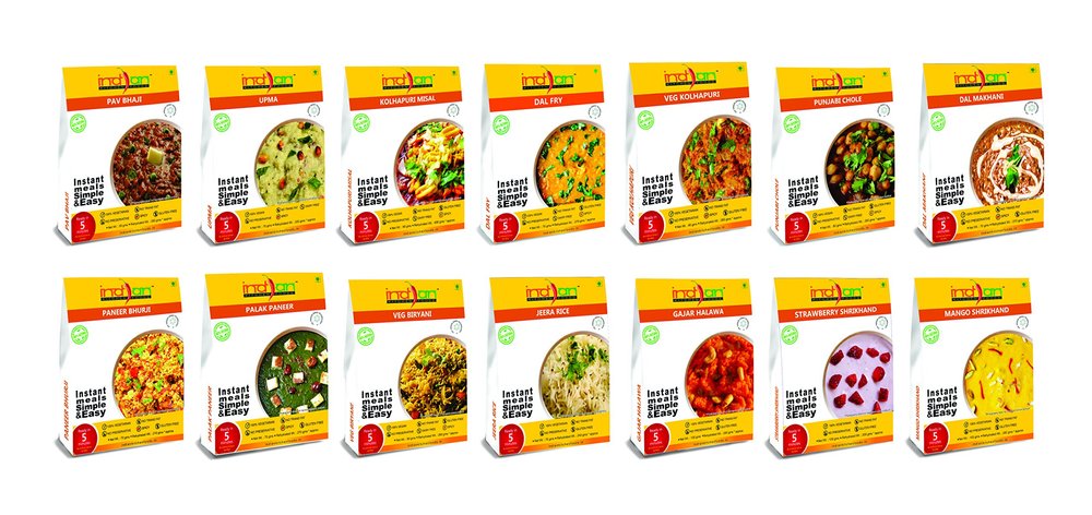 Indian Kitchen Foods Freeze Dried Ready to Eat Food and Dessert Combo Pack | Instant Vegetarian/Vegan Meal -Set of 15 Packets