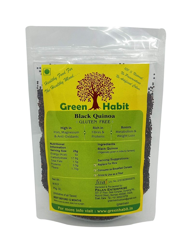 Green Habit Healthy & Nutritious Black Quinoa, Peruvian (250 gram Pack)