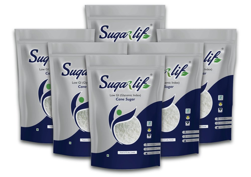 Sugarlif Low GI Sugar- Orignal Product of Dr. C K Nandagopalan - Herbal Cane Sugar-Free From Chemicals, Artificial Sweetener Substitute, Low Glycemic Index (1 Kg) - (Pack of 6)