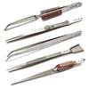 ATAR 5Pcs Holder Pick-up Tool Tweezers Diamond Gems Tweezers Curv, Slide Lock, Fiber Grip Cross Lock Curv, Tweezer with Scoop and Fiber Grip Cross Lock Straight Twezzer view 1