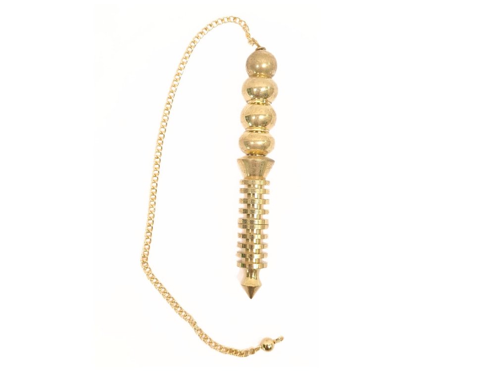 Jet Long 10 Plate Isis Orion Gold Pendulum Combine Ring Chamber Reiki Wiccan Free Booklet Jet International Crystal Therapy Healing Dowsing A++ Metaphysical Spiritual Answers Occult Mystic