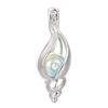 10pcs Silver Conch Pearl Cage Beads Cage Locket Pendant Jewelry Making--For Oyster Pearls, Essential Oil Diffuser, Fun Gifts (Conch) view 1