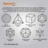 Nature's Crest Sacred Geometry Set - Crystal Quartz Sphatik Platonic Solids 7 Pcs Clear Natural for Healing Meditation Chakra Reiki Tool Sacred Geometry Crystal Gemstone Altar Decor Spiritual Gifts view 3