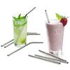 Fancyku Stainless Steel Straws for Drinking with Brushes (2 Bent + 2 Straight +1 Brush) view 2