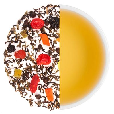 Tropical Fruit Iced Tea, 100 Gms | Iced Tea | Fruit Tea | Perfect Thirst Quencher | 100% Natural Ingredients | Premium Black Tea, Strawberry, Papaya, Cherry, Blueberry, Black Raisin | No Artificial Flavors Added | Vacuum Sealed To Retain Freshness |