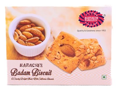 Karachi Bakery Badam Biscuits, 400 g/300 g (Weight May Vary)