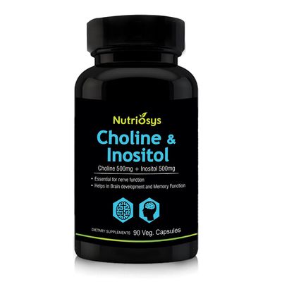 Nutriosys Choline & Inositol 500mg - 90 Veg Capsules (Pack of 1)