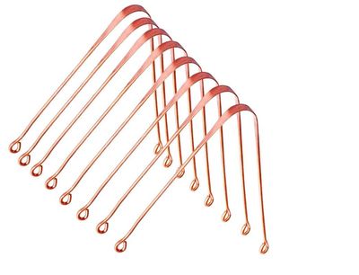 S N INTERNATIONAL PURE COPPER TONGUE CLEANER SET OF 8 PC