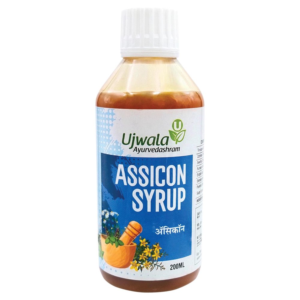 Ujwala Ayurvedashram Assicon Syrup - 200 Ml For Acidity & Gases