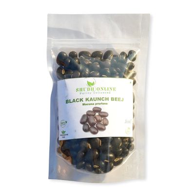 Shudh Online Black Kaunch beej, Konch Seed, Kala Koch ke beej (100 Grams), Alkushi, Kauch, Mucuna Pruriens, Velvet Beans, Kapikachhu, Cowitch, Cowhage