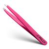 By MILLY Pink: Slant Tweezers | Stainless Steel | Perfectly Aligned And Hand-Filed Slanted Tips For Ultra Precision | Tweezers For Eyebrows | For Men And Women | Effortless Plucking | Prof view 1