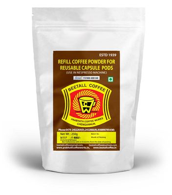 Beatall Coffee Powder Refill Coffee Powder for Coffee Pods - 250 gm