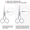 TecUnite 4 Pieces Beard and Mustache Trimmer Set Mustache Combs and Scissors Beard Grooming Kit with Storage Bag view 2
