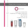 8.25" Slim Reusable Silicone Straws + Cleaner - Non-Rubber, BPA Free Slim Silicon Drinking Replacement Straws for 20 oz Yeti Tumblers - Chewy, Bendy, Flexible Safe Straws for Kids/Toddlers view 3