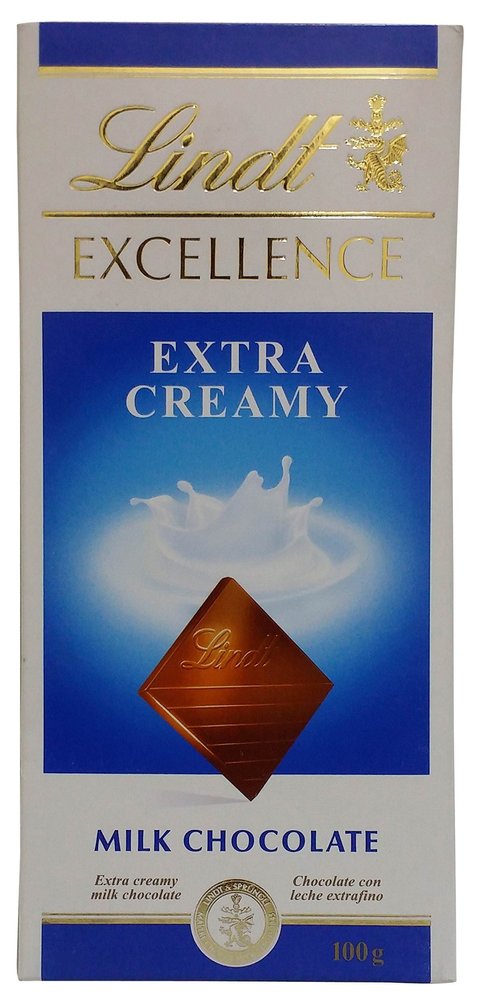 Lindt Excellence Milk Chocolate - Extra Creamy, 100g Carton