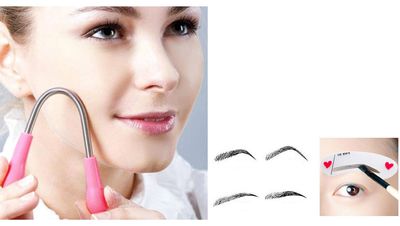 Cairo Facial Hair Epilator Remover Tool for Face Clean with Eyebrow Stencils Shaping Kit