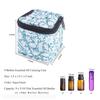 9 Bottles Essential Oil Carrying Case Shockproof Essential Oils Organizer Travel Bag Suitable for 5ml,10ml,15ml Bottles or 10ml Roller Bottles with Portable Handle and Double Zipper (Aqua Green) view 3