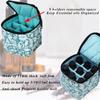 9 Bottles Essential Oil Carrying Case Shockproof Essential Oils Organizer Travel Bag Suitable for 5ml,10ml,15ml Bottles or 10ml Roller Bottles with Portable Handle and Double Zipper (Aqua Green) view 4