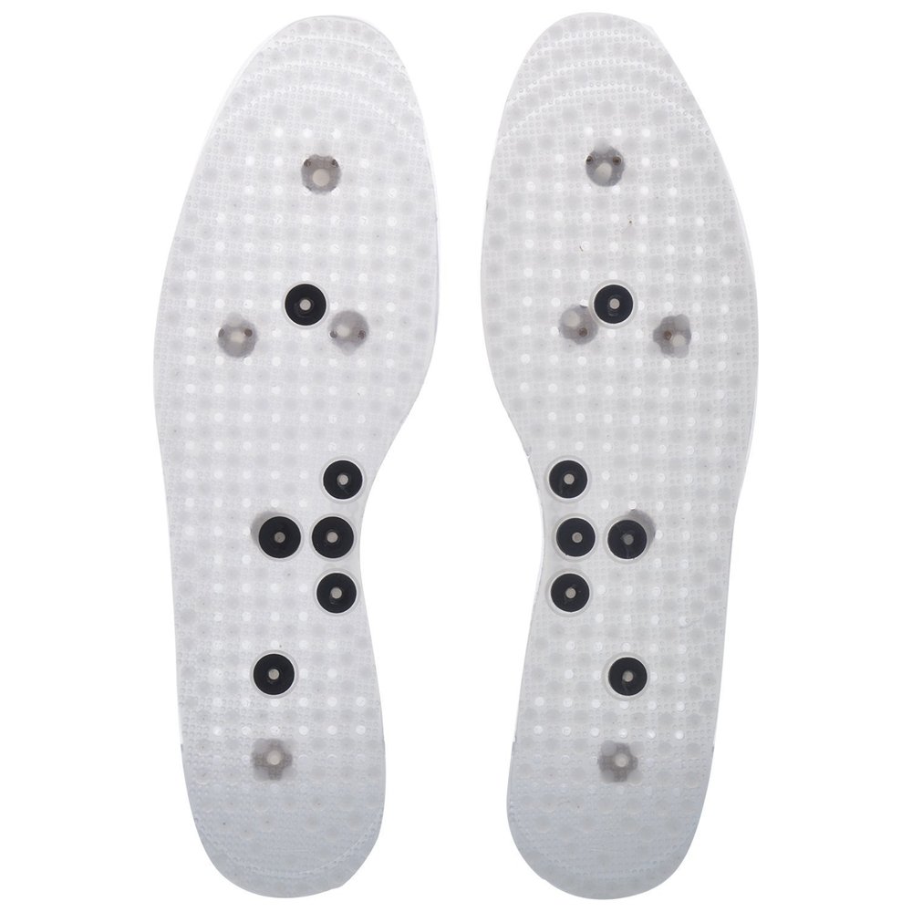 ACi Acupressure Health Care India Unisex Magnetic Shoe Insole Comfort Pads for Foot Massage - White