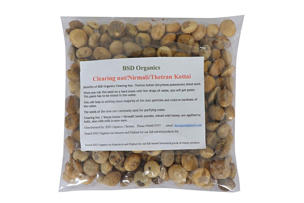 Bsd Organics Clearing nut/Nirmali/Thetran Kottai for Tea, Water purification and more-500 grams