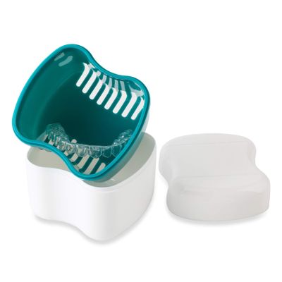 Annhua Annhua Soaking Denture Retainer Denture Bath Storage Container Dental Appliances with Removable Basket