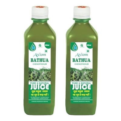 Axiom Jeevan Ras Bathua Juice | Helps to Increase Haemoglobin | Supports Digestion System | No Added Sugar - 500ml Pack of 2
