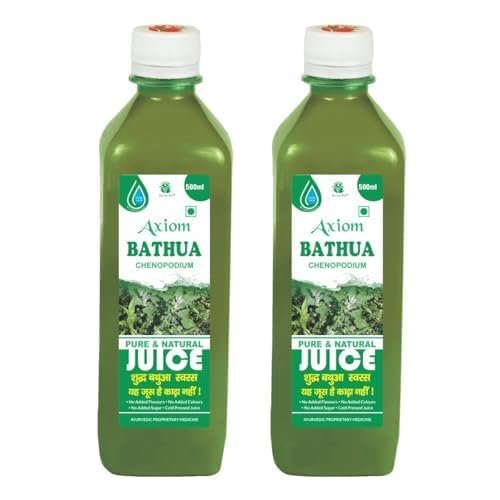 Axiom Jeevan Ras Bathua Juice | Helps to Increase Haemoglobin | Supports Digestion System | No Added Sugar - 500ml Pack of 2