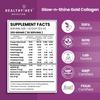 HealthyHey Skin Glow-n-Shine Collagen Powder 200g | Hydrolysed Collagen for Women and Men with Hyaluronic Acid, Biotin and Vitamin C for Healthy Skin, Hair and Nails - (Orange, 200gm) view 2