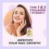 HealthyHey Skin Glow-n-Shine Collagen Powder 200g | Hydrolysed Collagen for Women and Men with Hyaluronic Acid, Biotin and Vitamin C for Healthy Skin, Hair and Nails - (Orange, 200gm) view 3