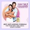 HealthyHey Skin Glow-n-Shine Collagen Powder 200g | Hydrolysed Collagen for Women and Men with Hyaluronic Acid, Biotin and Vitamin C for Healthy Skin, Hair and Nails - (Orange, 200gm) view 4
