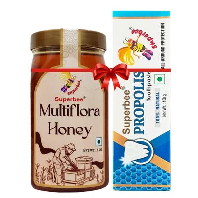 Buy 1kg Multiflora Honey get Superbee Propolis toothpaste Free