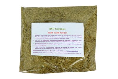 BSD Organics SmilY Oral care Natural Tooth Powder/Palpodi/Dant powder for Strong teeth, Bad breath, Gum bleeding and more -25 grams