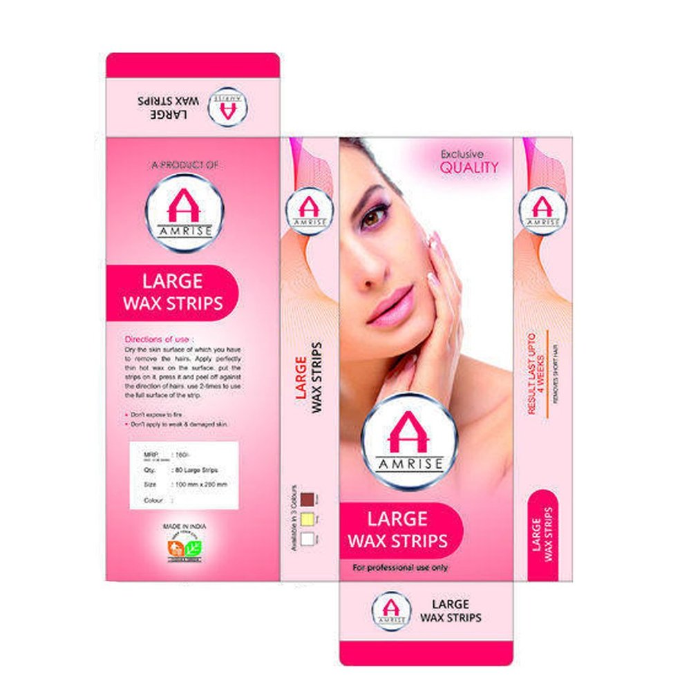 Amrise Wax Strips Per Packet 80 Piece (90gsm, 4 x 10.5 Inch)