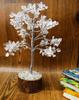 S.L Enterprises Metal And Wood Crystal Rough Gemstone Tree Feng Shui Decor, Standard, White, 1 Piece view 3