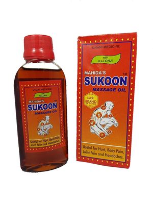 Mahida's Sukoon Red Massage Oil, 200 ml (Pack Of 2), Multicolor