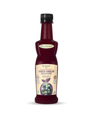Ogreeny Jamun Vinegar Organic with Mother 350 ml - Raw, Unfiltered (Made with Organic Jamun Fruits)