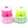 GOSONO Hydraulic Plastic washing brush pot multicolor kitchen gadgets Wash Tool Pan Dish Bowl Palm Brush Scrubber Cleaning view 1