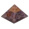 Aatm Amethyst Orgone Energy Generator Pyramid  Handmade Crystal Pyramid for Healing, Meditation & EMF Protection  Stone of Peace, Wisdom & Wellness (4 x 4 Inches, Purple Gemstone)