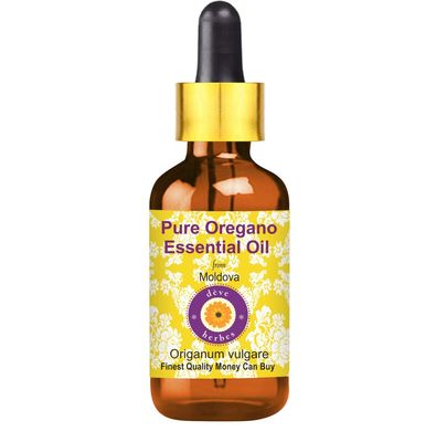 Deve Herbes Oregano Essential Oil (Origanum vulgare) with Glass Dropper Pure | Non-Sticky | Non-greasy | Lightweight | Men & Women | All Skin Types | Steam Distilled 15ml