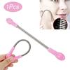 NavaFresh Basics as picture: High quality 1 pc Pink Face Facial Hair Remover Epilator Stick Beauty care Epilator Roller Smooth Bend Spring 19.2cm Pink Spring view 2