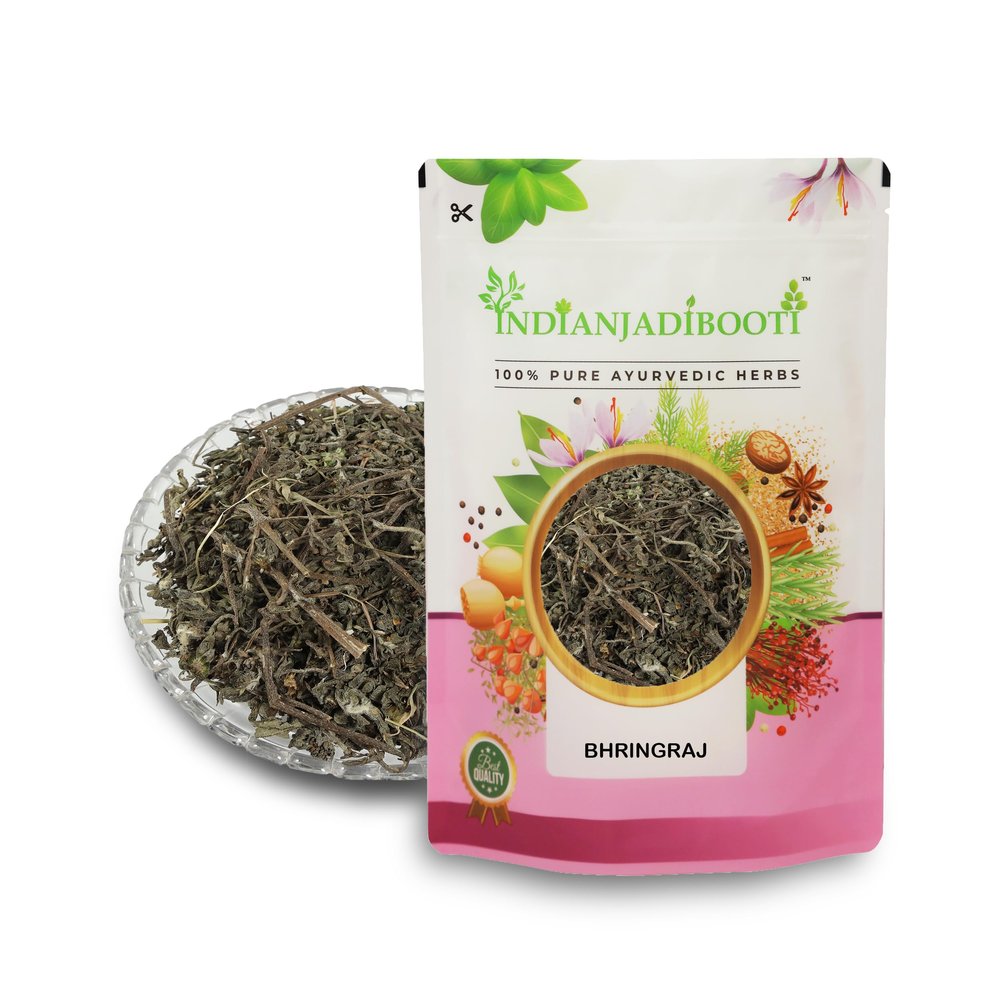 IndianJadiBooti Ayurvedic Edible Bhringraj Dry Leaves (Eclipta Alba) | False Daisy | Bhangra Bringraj 400 Grams Pack