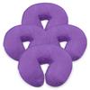 4, Lilac: London Linens Pack Of 4, Premium Extra Thick Flannel Massage Table Face Rest Cover Cozies, Includes 4Pcs (Lilac) view 1