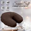 4, Mocha: London Linens Pack Of 4, Premium Extra Thick Flannel Massage Table Face Rest Cover Cozies, Includes 4Pcs (Mocha) view 2