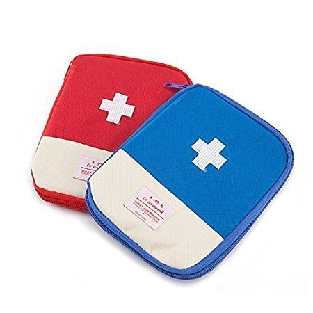 Dhruheer First Aid Pouch Medicine Pill Tablet Storage Container (Multicolor)
