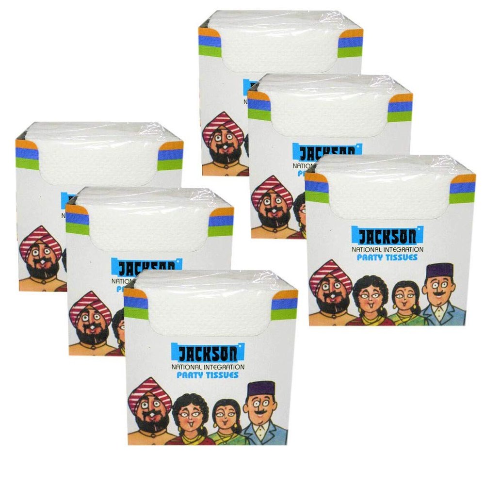 Jackson Napkin Party Paper (Large) Pack of 6-100 Napkins Per Pack- Total 600 Napkins Guaranteed !