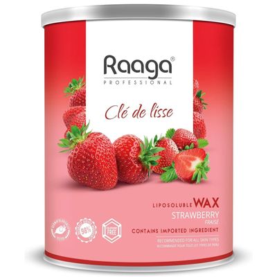 Raaga Professional Strawberry Liposoluble Wax For Body, 800 ml