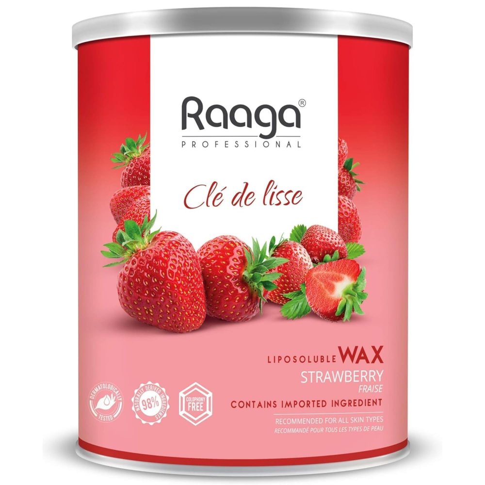Raaga Professional Strawberry Liposoluble Wax For Body, 800 ml