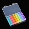 Decdeal 28 Slots Medication Storage Box Portable Pill Organizer. view 2