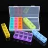 Decdeal 28 Slots Medication Storage Box Portable Pill Organizer. view 3